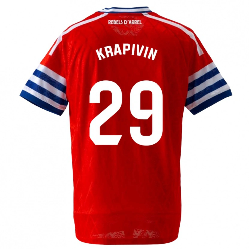 Danxen Niño Camiseta Yegor Krapivin #29 Azul Real Rojo 2ª Equipación 2026/27 La Camisa