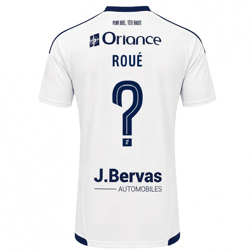 Danxen Niño Camiseta Eugénie Roué #0 Azul Marino Blanco 2ª Equipación 2026/27 La Camisa