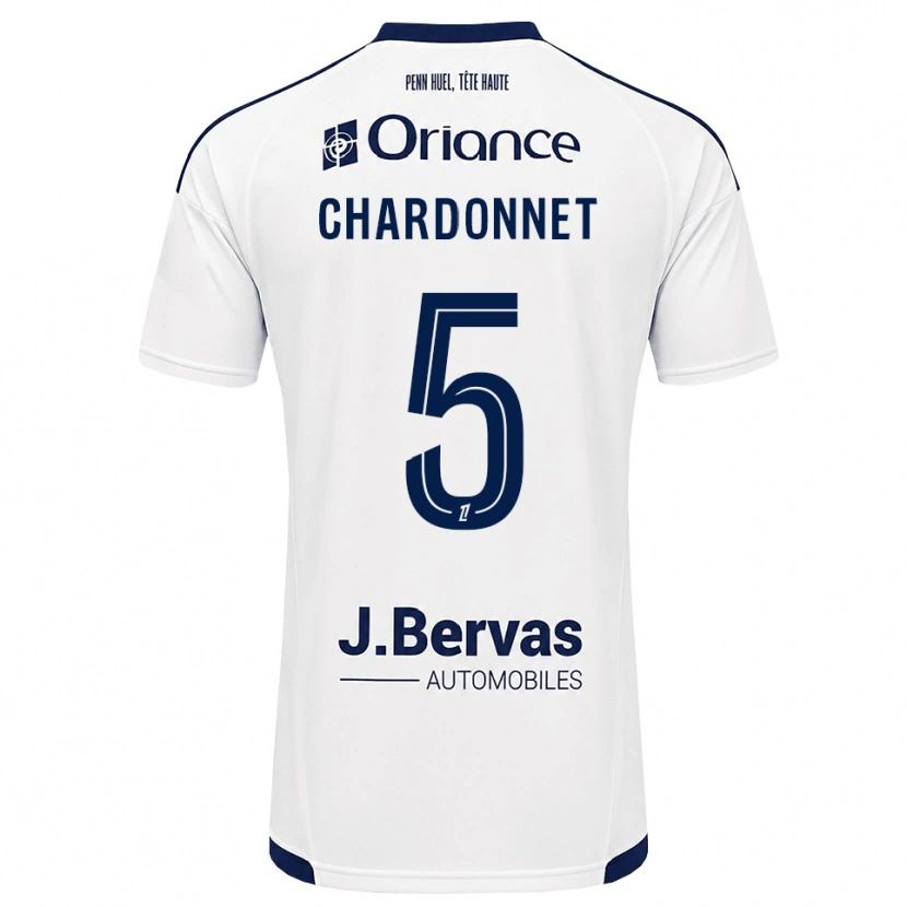 Danxen Niño Camiseta Brendan Chardonnet #5 Azul Marino Blanco 2ª Equipación 2026/27 La Camisa