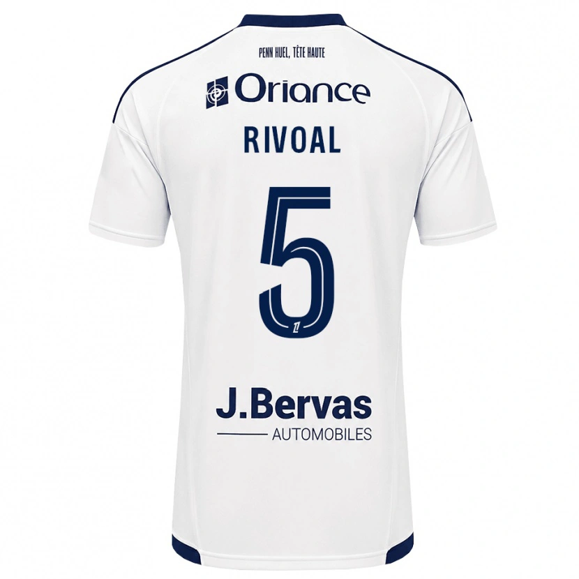 Danxen Niño Camiseta Paul Rivoal #5 Azul Marino Blanco 2ª Equipación 2026/27 La Camisa