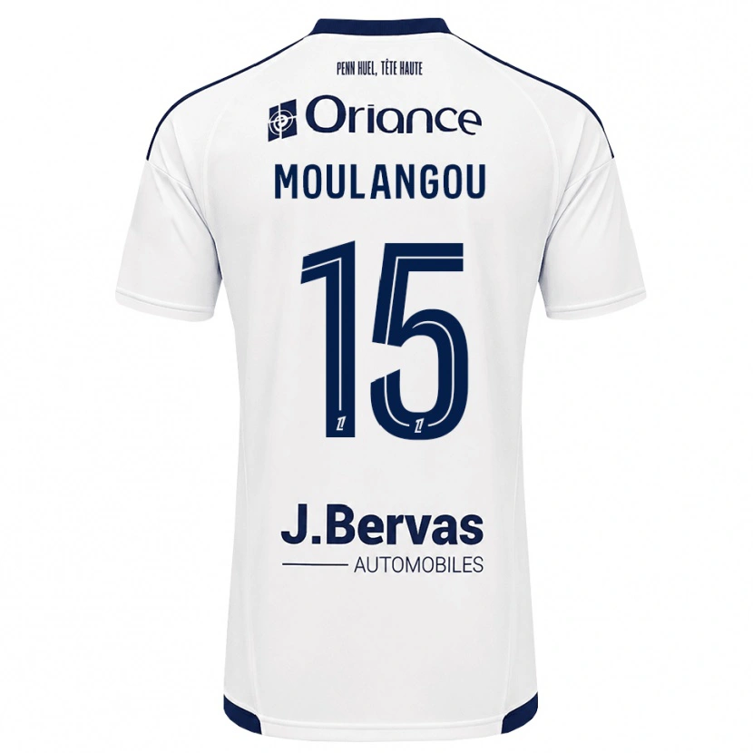 Danxen Niño Camiseta Kenan Moulangou #15 Azul Marino Blanco 2ª Equipación 2026/27 La Camisa