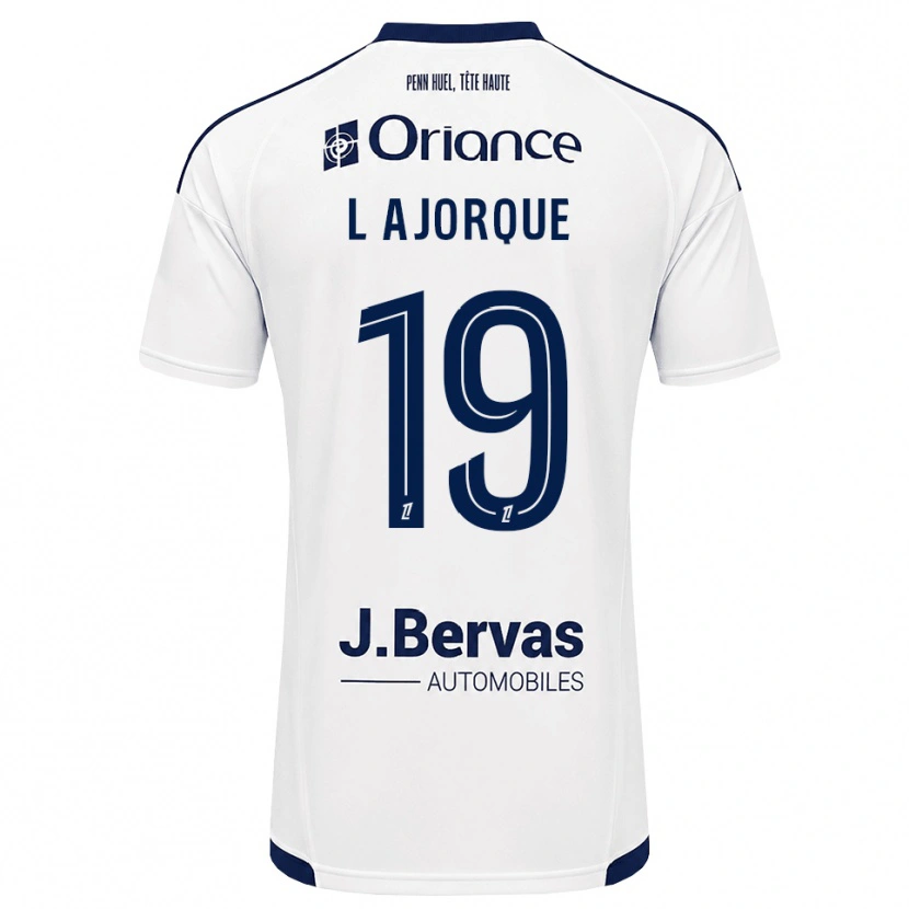 Danxen Niño Camiseta Ludovic Ajorque #19 Azul Marino Blanco 2ª Equipación 2026/27 La Camisa
