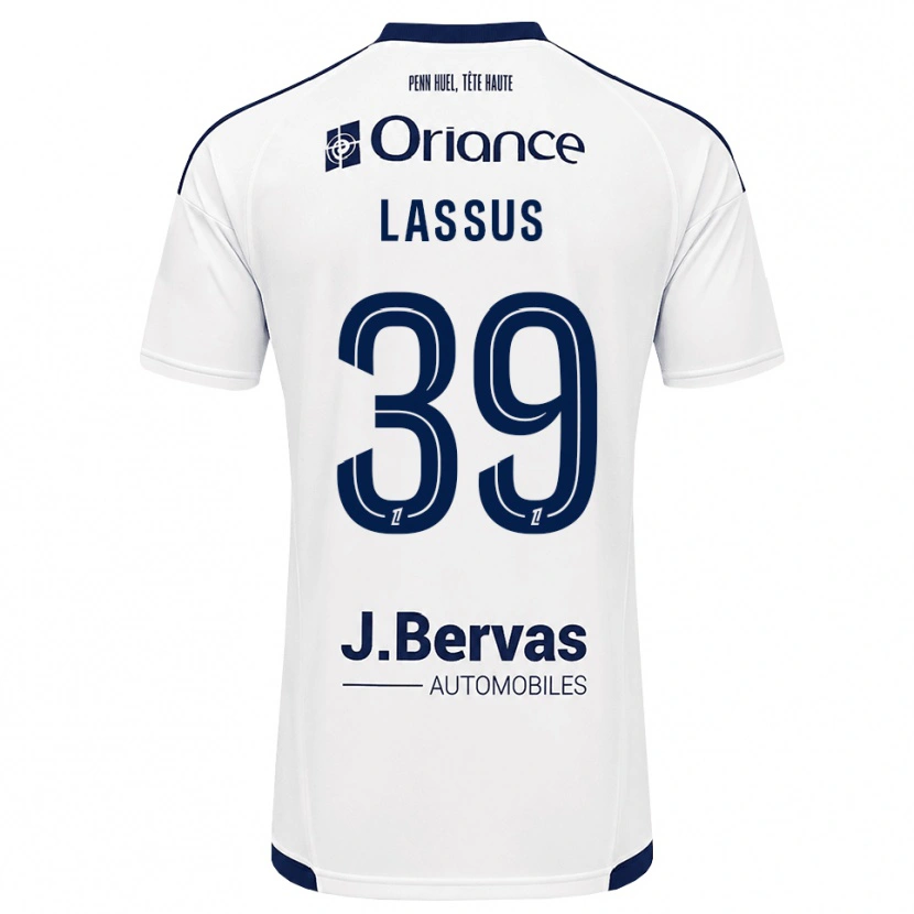 Danxen Niño Camiseta Axel Lassus #39 Azul Marino Blanco 2ª Equipación 2026/27 La Camisa