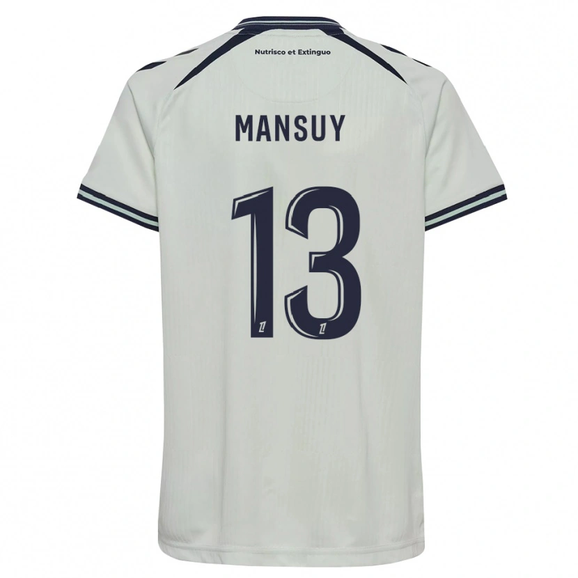 Danxen Niño Camiseta Héloïse Mansuy #13 Azul Medianoche Blanco 2ª Equipación 2026/27 La Camisa