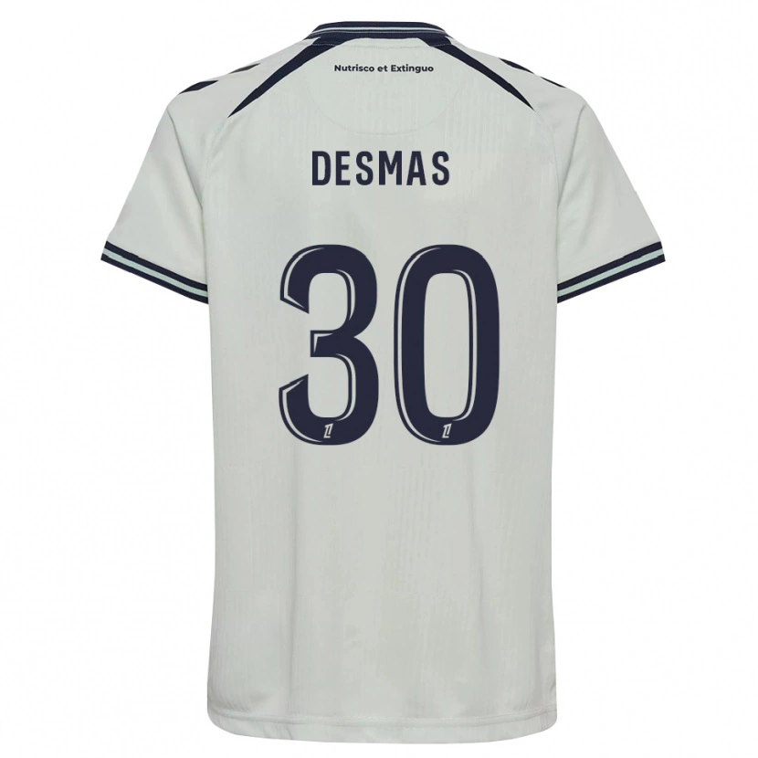 Danxen Niño Camiseta Arthur Desmas #30 Azul Medianoche Blanco 2ª Equipación 2026/27 La Camisa