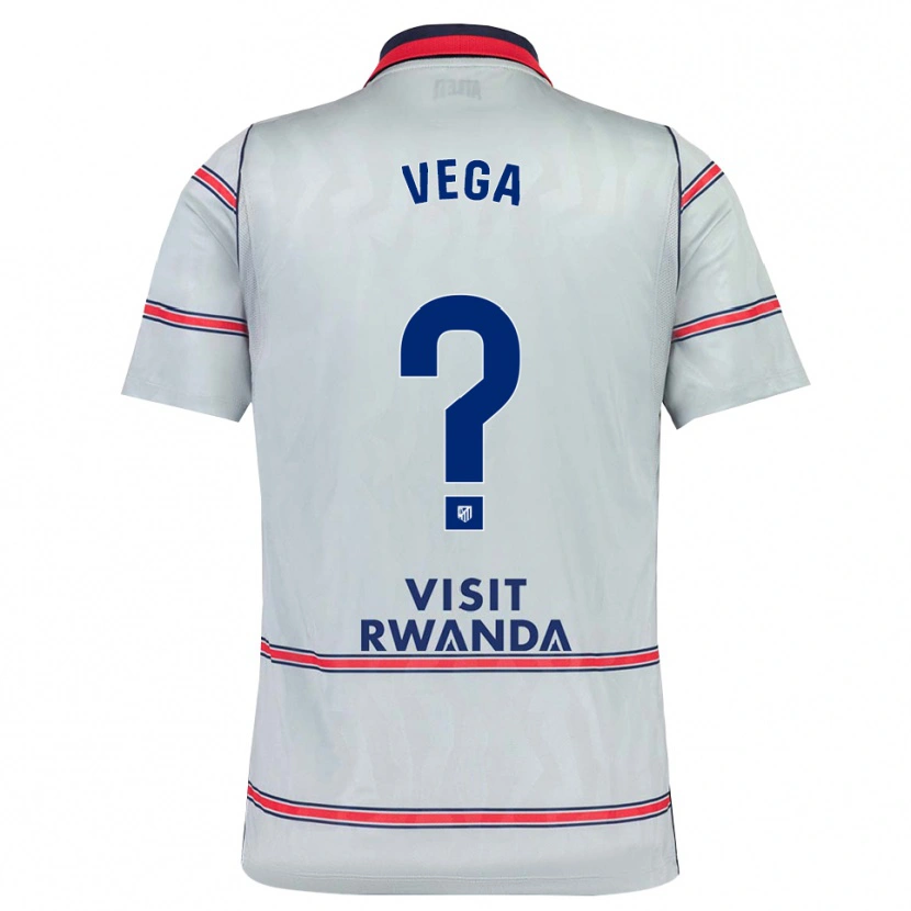 Danxen Niño Camiseta Álvaro Vega #0 Gris Rojo Azul Marino Equipación Tercera 2026/27 La Camisa