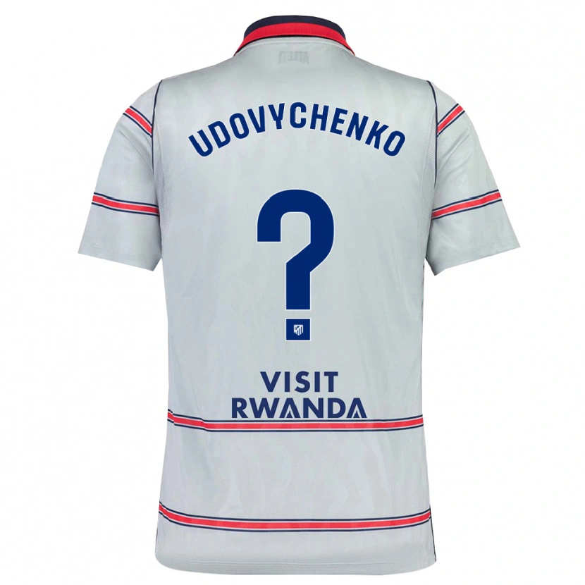 Danxen Niño Camiseta Glib Udovychenko #0 Gris Rojo Azul Marino Equipación Tercera 2026/27 La Camisa