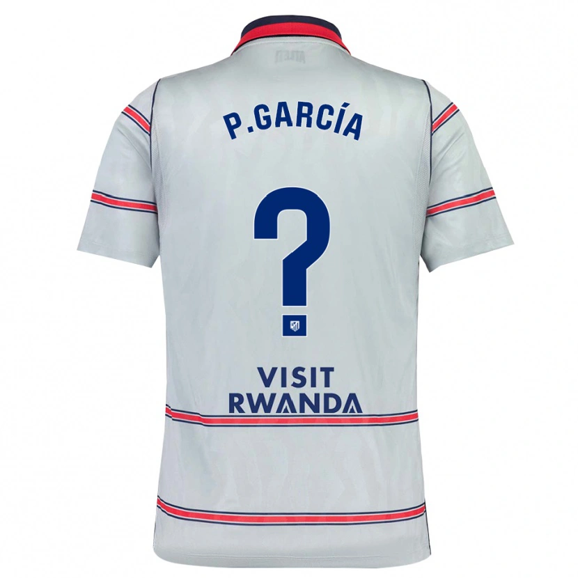 Danxen Niño Camiseta Pablo García #0 Gris Rojo Azul Marino Equipación Tercera 2026/27 La Camisa