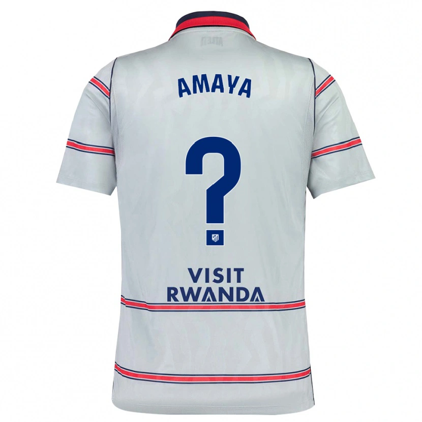 Danxen Niño Camiseta Marco Amaya #0 Gris Rojo Azul Marino Equipación Tercera 2026/27 La Camisa