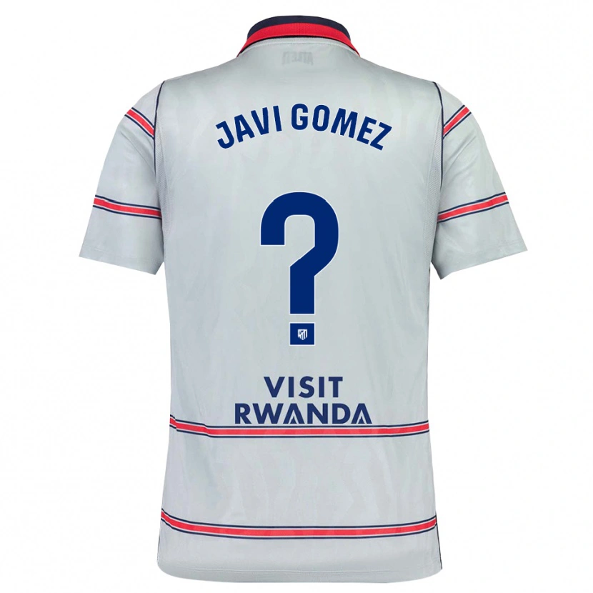 Danxen Niño Camiseta Javi Gomez #0 Gris Rojo Azul Marino Equipación Tercera 2026/27 La Camisa