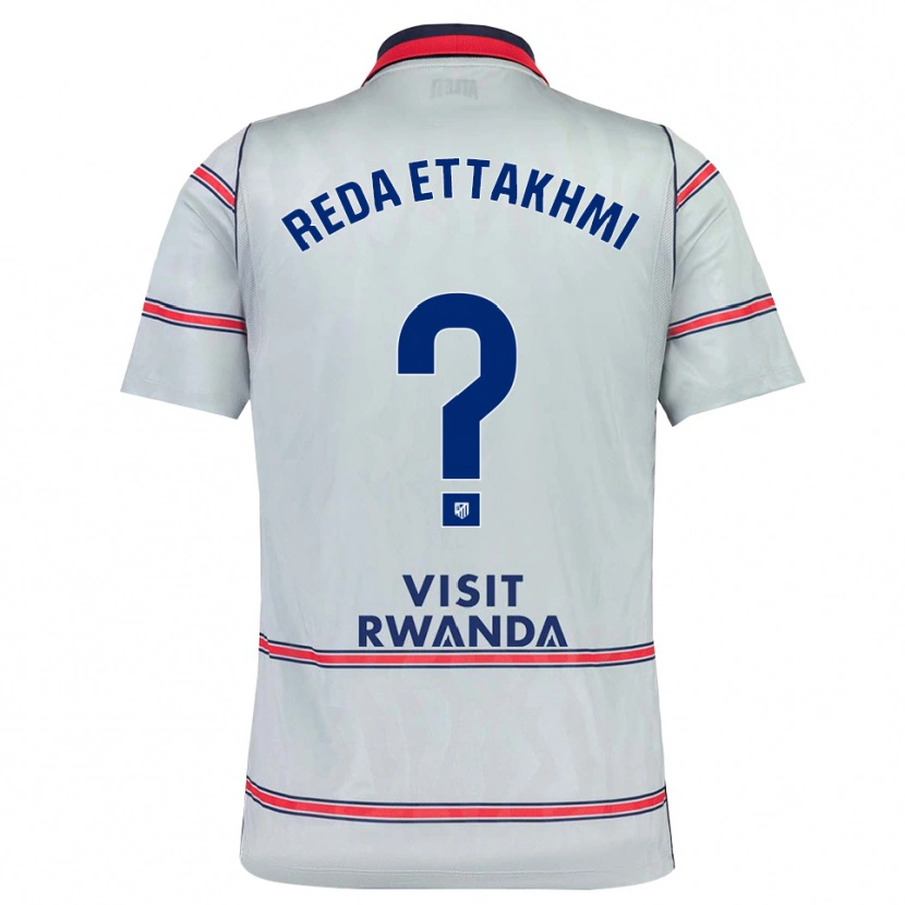 Danxen Niño Camiseta Mohamed Reda Ettakhmi #0 Gris Rojo Azul Marino Equipación Tercera 2026/27 La Camisa