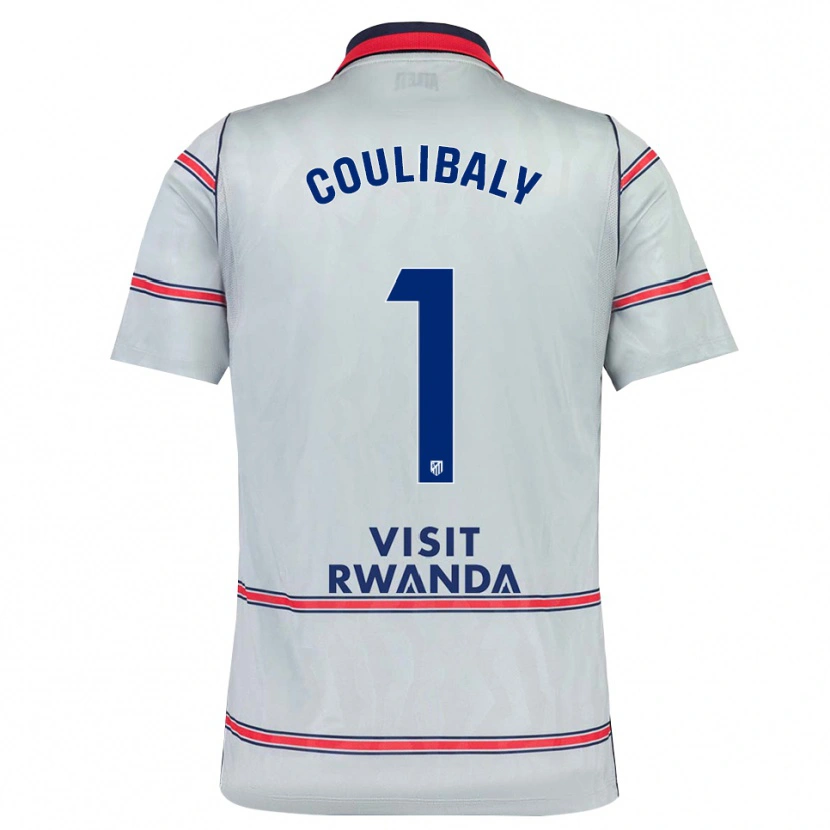 Danxen Niño Camiseta Izan Coulibaly #1 Gris Rojo Azul Marino Equipación Tercera 2026/27 La Camisa