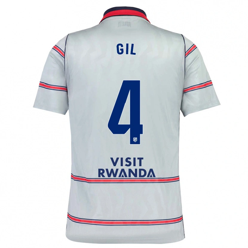 Danxen Niño Camiseta Miguel Gil #4 Gris Rojo Azul Marino Equipación Tercera 2026/27 La Camisa