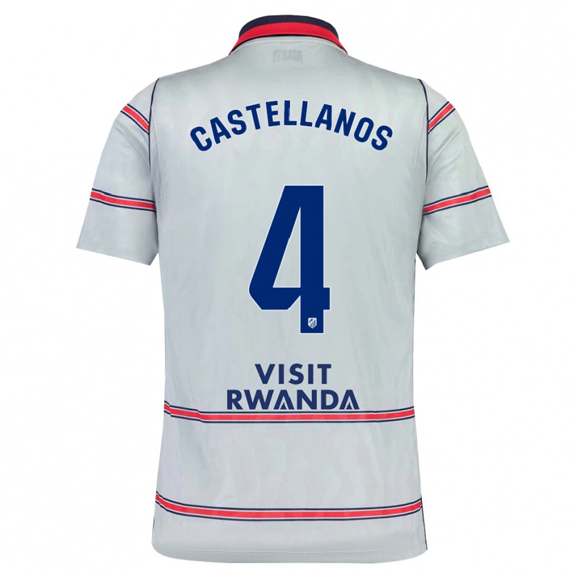 Danxen Niño Camiseta Iván Castellanos #4 Gris Rojo Azul Marino Equipación Tercera 2026/27 La Camisa