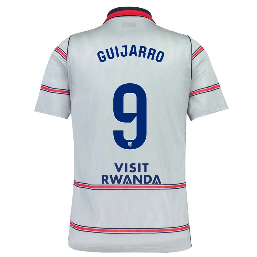 Danxen Niño Camiseta Sheila Guijarro #9 Gris Rojo Azul Marino Equipación Tercera 2026/27 La Camisa