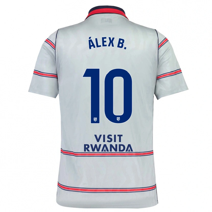 Danxen Niño Camiseta Álex Baena #10 Gris Rojo Azul Marino Equipación Tercera 2026/27 La Camisa