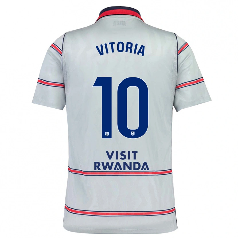 Danxen Niño Camiseta Ana Vitória #10 Gris Rojo Azul Marino Equipación Tercera 2026/27 La Camisa