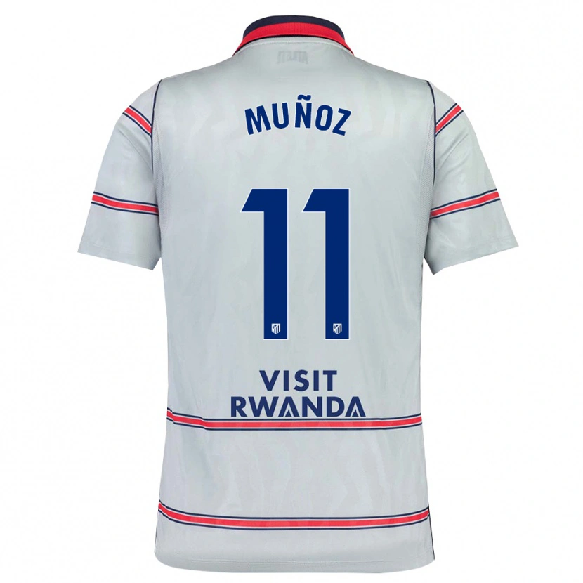 Danxen Niño Camiseta Dani Muñoz #11 Gris Rojo Azul Marino Equipación Tercera 2026/27 La Camisa
