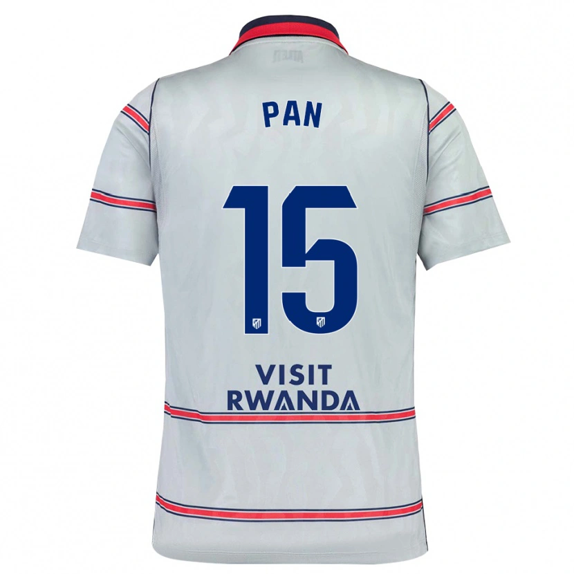 Danxen Niño Camiseta Pablo Pan #15 Gris Rojo Azul Marino Equipación Tercera 2026/27 La Camisa