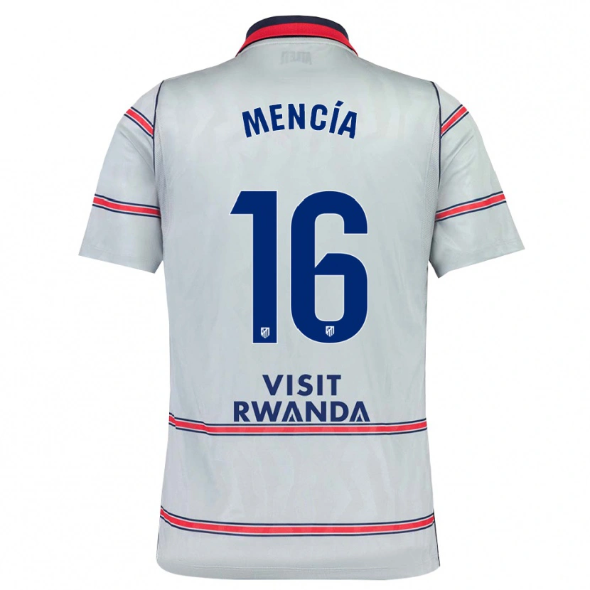 Danxen Niño Camiseta Ian Mencía #16 Gris Rojo Azul Marino Equipación Tercera 2026/27 La Camisa