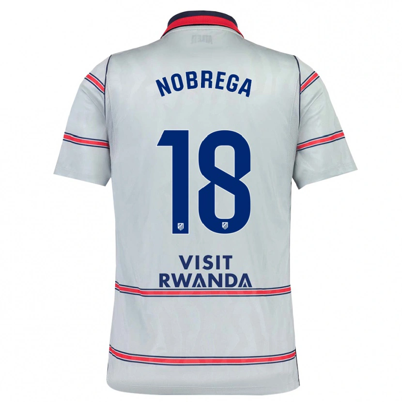 Danxen Niño Camiseta Abraham Nobrega #18 Gris Rojo Azul Marino Equipación Tercera 2026/27 La Camisa