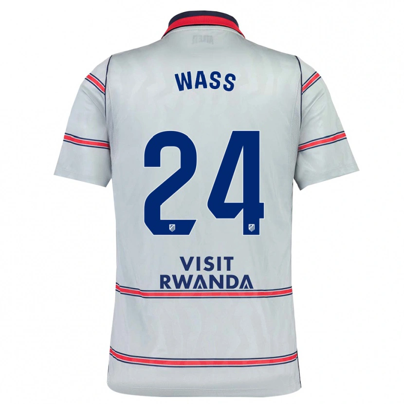 Danxen Niño Camiseta Daniel Wass #24 Gris Rojo Azul Marino Equipación Tercera 2026/27 La Camisa