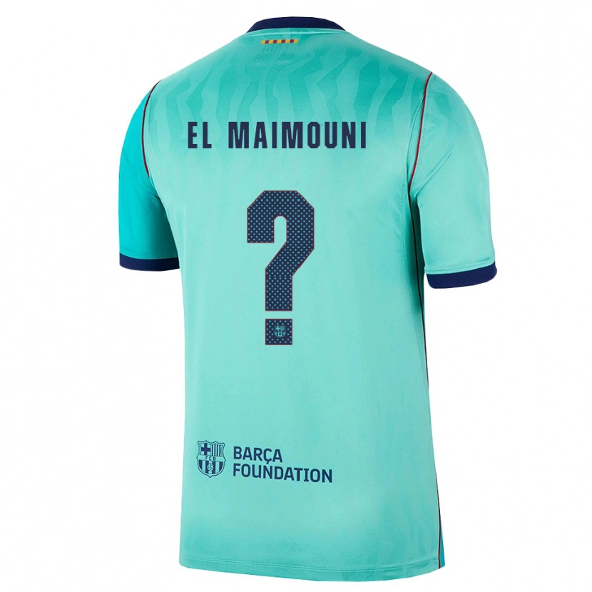 Danxen Niño Camiseta Mahdi El Maimouni #0 Aqua Turquesa Oscuro Azul Real Equipación Tercera 2026/27 La Camisa