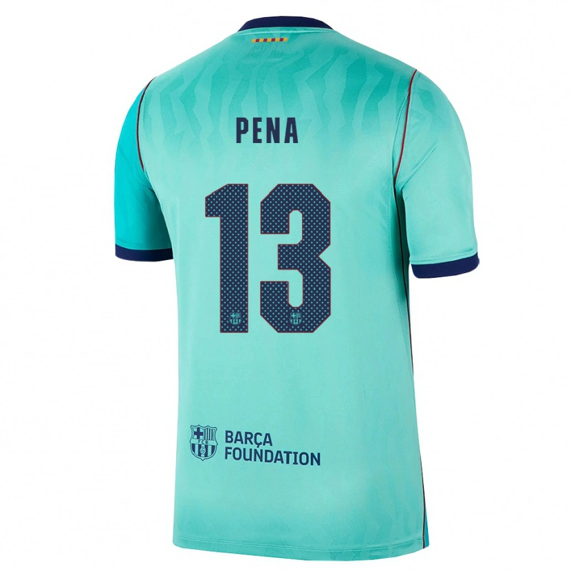 Danxen Niño Camiseta Inaki Pena #13 Aqua Turquesa Oscuro Azul Real Equipación Tercera 2026/27 La Camisa