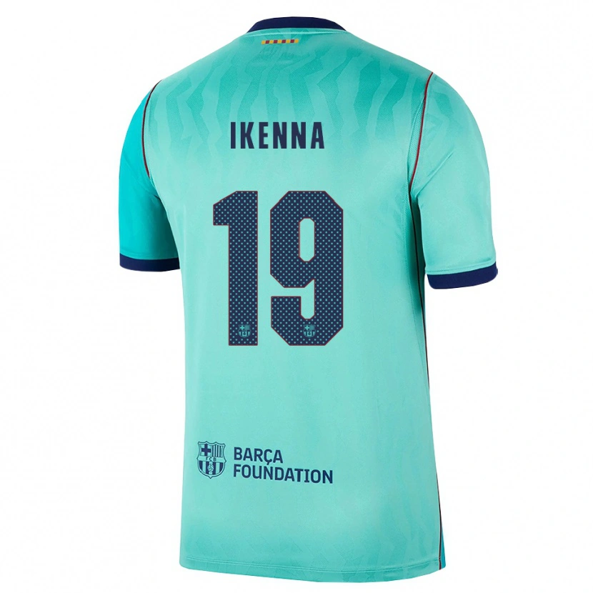 Danxen Niño Camiseta Divine Ikenna #19 Aqua Turquesa Oscuro Azul Real Equipación Tercera 2026/27 La Camisa