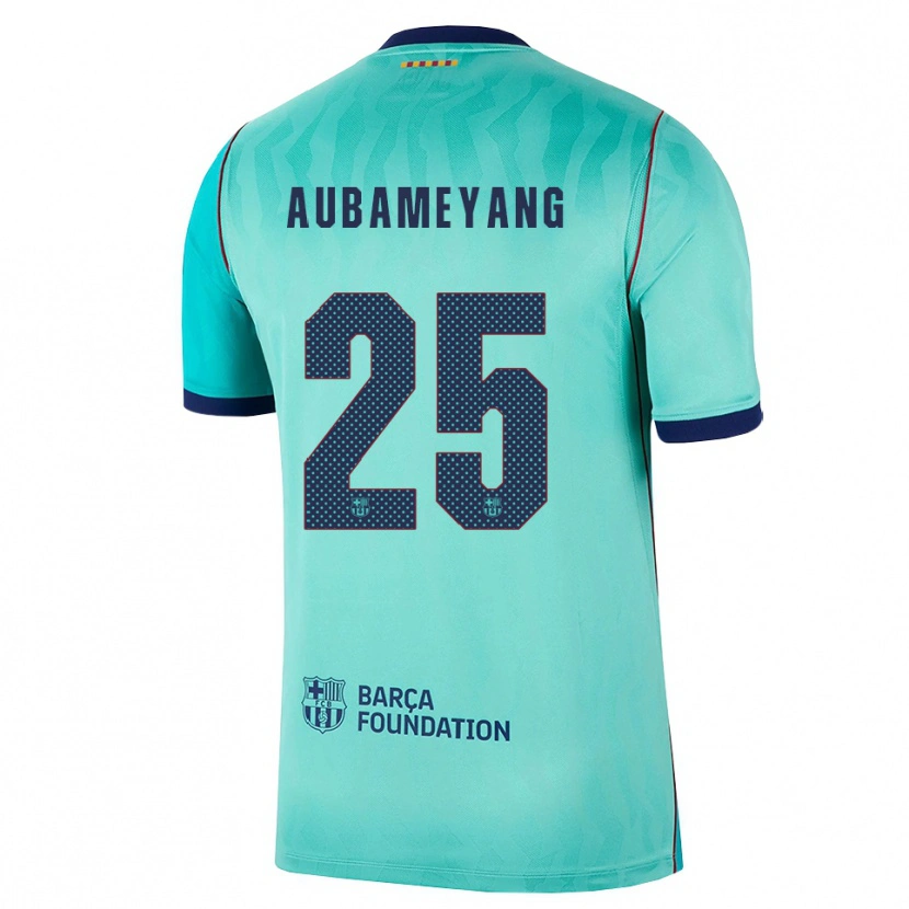 Danxen Niño Camiseta Pierre Emerick Aubameyang #25 Aqua Turquesa Oscuro Azul Real Equipación Tercera 2026/27 La Camisa