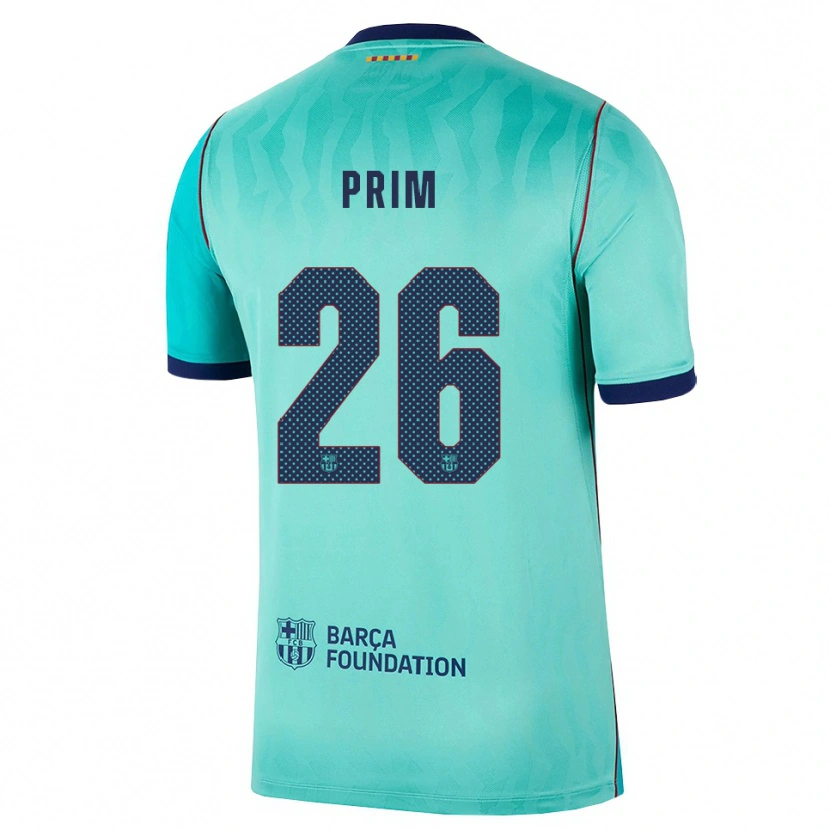 Danxen Niño Camiseta Pau Prim #26 Aqua Turquesa Oscuro Azul Real Equipación Tercera 2026/27 La Camisa