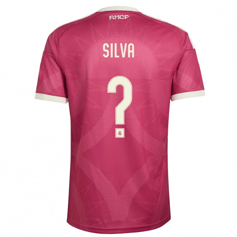 Danxen Niño Camiseta Aarón Silva #0 Rojo Violeta Pálido Blanco Equipación Tercera 2026/27 La Camisa