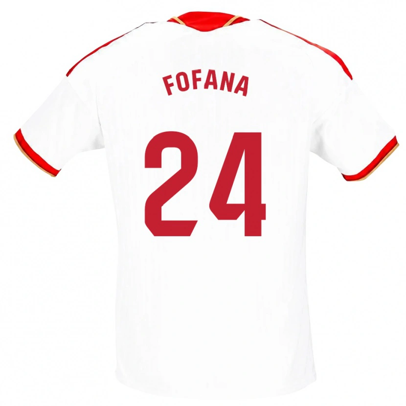 Danxen Niño Camiseta Youssouf Fofana #24 Blanco Rojo 1ª Equipación 2026/27 La Camisa