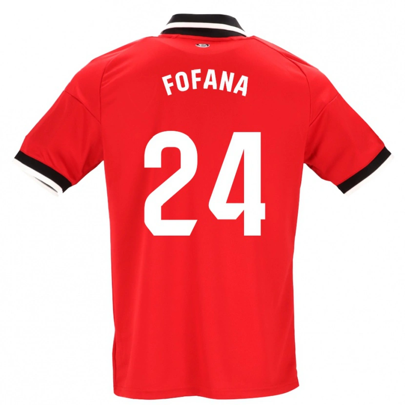 Danxen Niño Camiseta Youssouf Fofana #24 Negro Blanco Rojo 2ª Equipación 2026/27 La Camisa