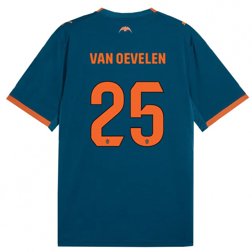 Danxen Hombre Camiseta Kayne Van Oevelen #25 Azul Acero Naranja 2ª Equipación 2026/27 La Camisa