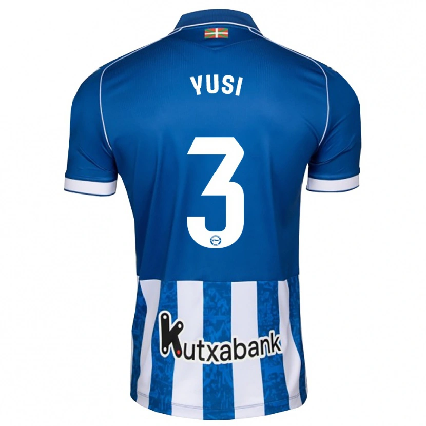Danxen Hombre Camiseta Youssef Enríquez #3 Azul Blanco Negro 1ª Equipación 2026/27 La Camisa