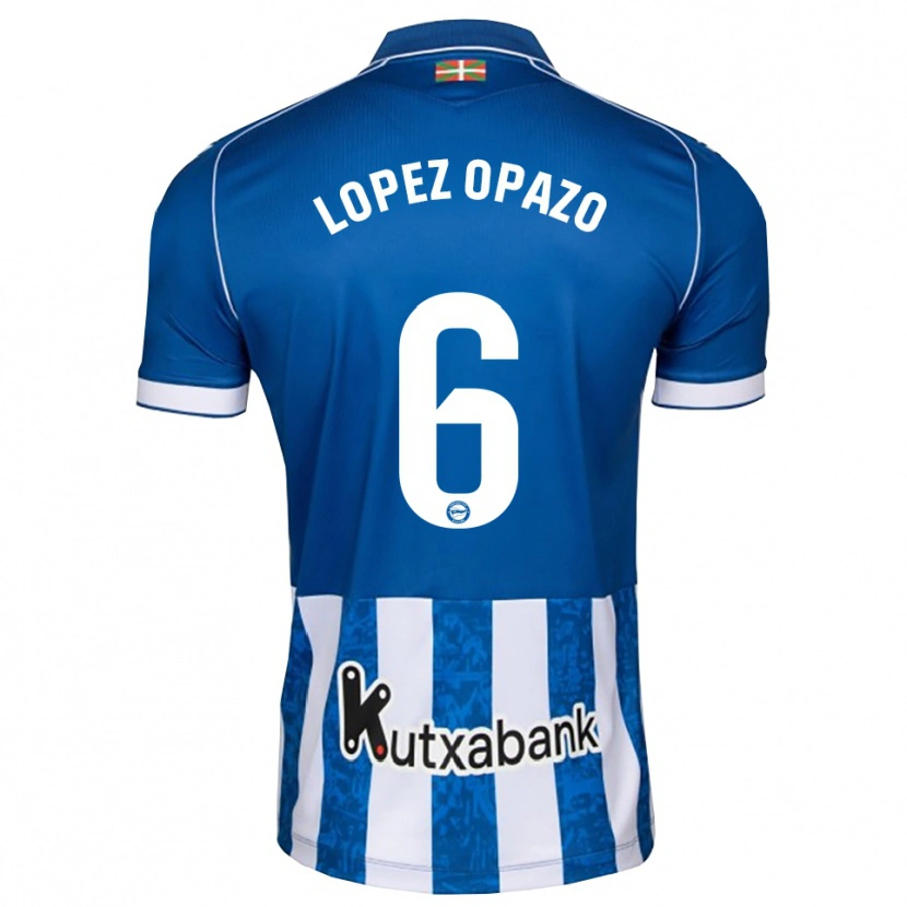 Danxen Hombre Camiseta Nayadet Zulema Lopez Opazo #6 Azul Blanco Negro 1ª Equipación 2026/27 La Camisa