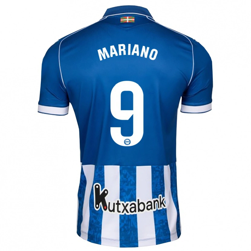 Danxen Hombre Camiseta Mariano Díaz #9 Azul Blanco Negro 1ª Equipación 2026/27 La Camisa