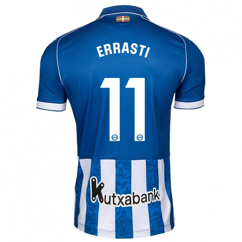 Danxen Hombre Camiseta Elene Errasti #11 Azul Blanco Negro 1ª Equipación 2026/27 La Camisa