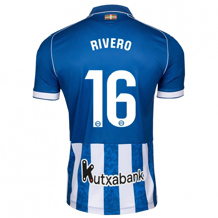 Danxen Hombre Camiseta Almudena Rivero #16 Azul Blanco Negro 1ª Equipación 2026/27 La Camisa