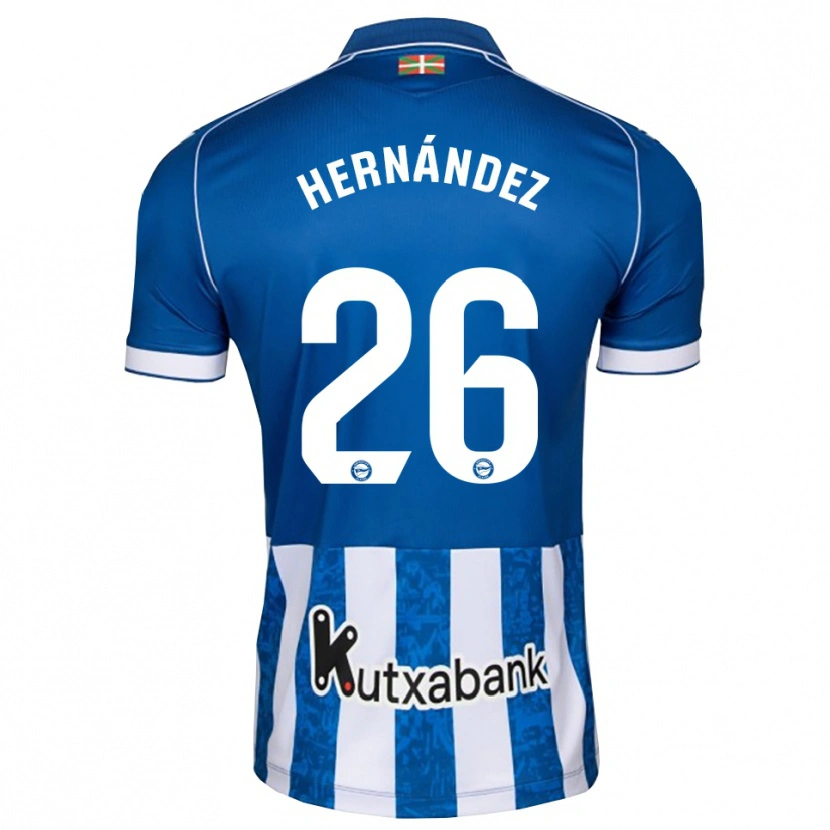 Danxen Hombre Camiseta Izei Hernández #26 Azul Blanco Negro 1ª Equipación 2026/27 La Camisa
