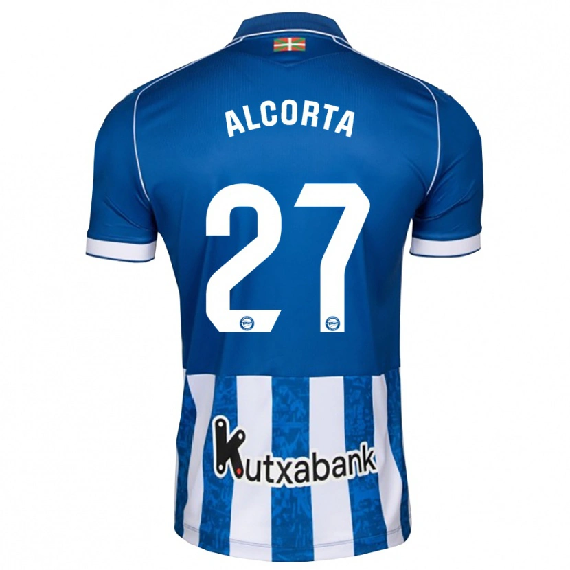 Danxen Hombre Camiseta Alaitz Alcorta #27 Azul Blanco Negro 1ª Equipación 2026/27 La Camisa