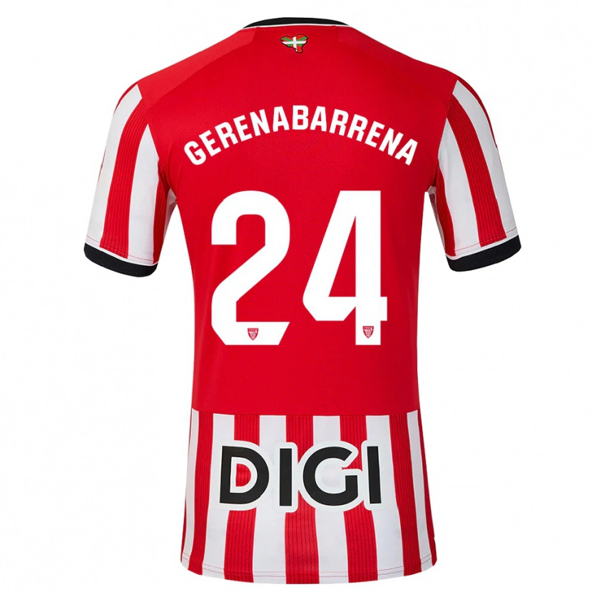 Danxen Hombre Camiseta Beñat Gerenabarrena #24 Rojo Negro Blanco 1ª Equipación 2026/27 La Camisa