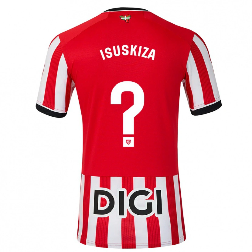 Danxen Hombre Camiseta Gorka Isuskiza #0 Rojo Negro Blanco 1ª Equipación 2026/27 La Camisa
