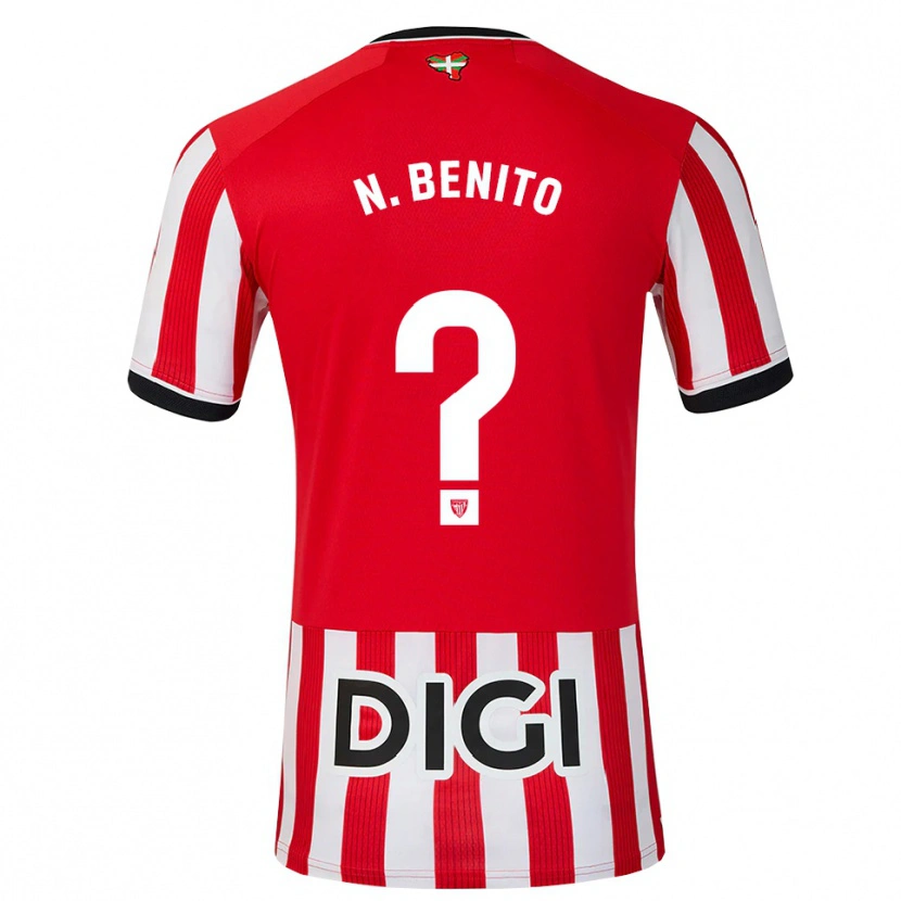 Danxen Hombre Camiseta Nerea Benito Zaldibar #0 Rojo Negro Blanco 1ª Equipación 2026/27 La Camisa