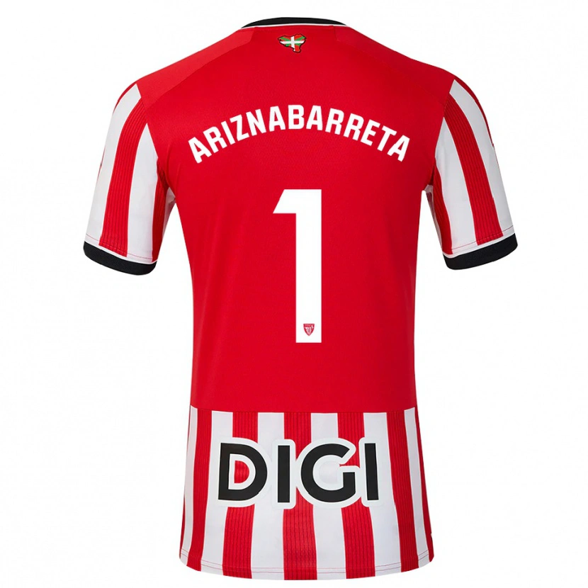 Danxen Hombre Camiseta Oier Ariznabarreta #1 Rojo Negro Blanco 1ª Equipación 2026/27 La Camisa