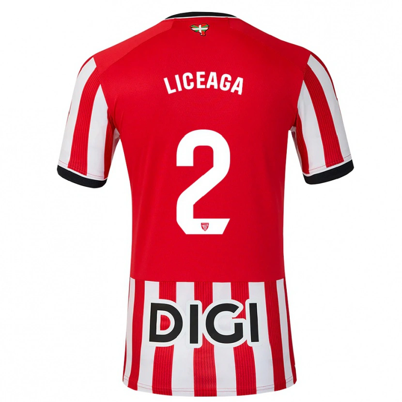 Danxen Hombre Camiseta Urko Liceaga #2 Rojo Negro Blanco 1ª Equipación 2026/27 La Camisa