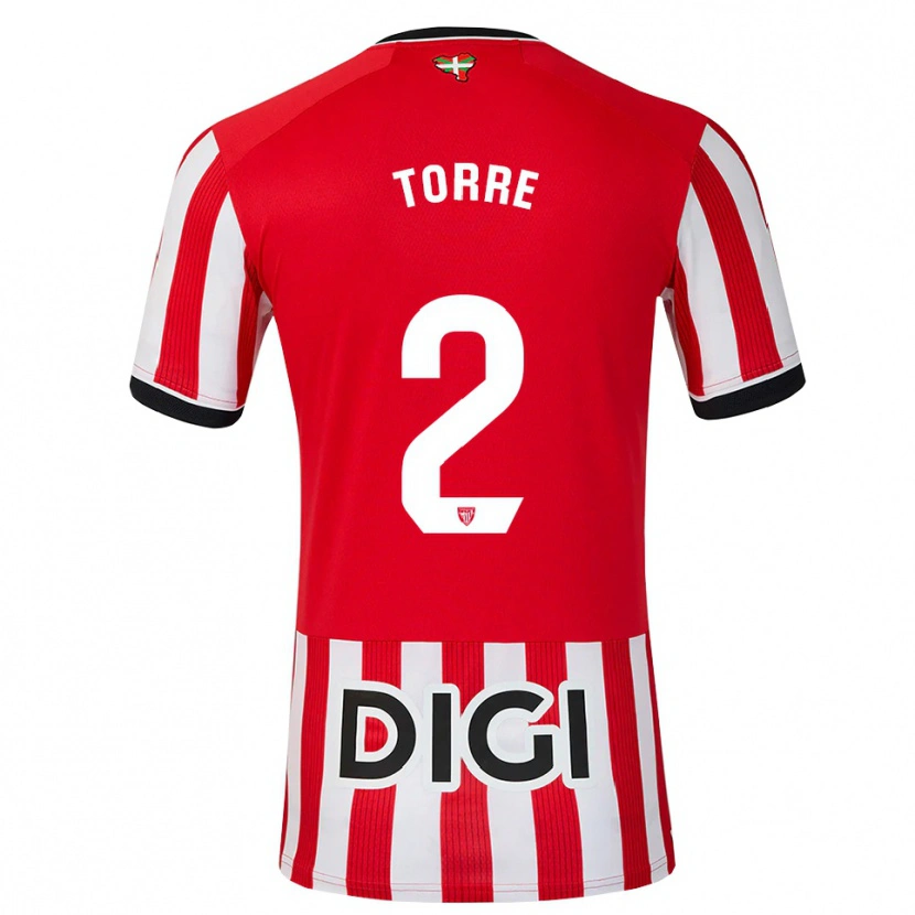 Danxen Hombre Camiseta Maddi Torre #2 Rojo Negro Blanco 1ª Equipación 2026/27 La Camisa