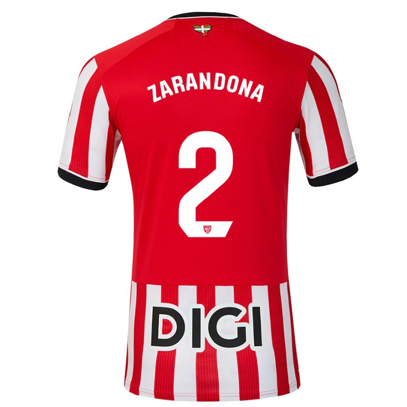 Danxen Hombre Camiseta Telmo Zarandona #2 Rojo Negro Blanco 1ª Equipación 2026/27 La Camisa