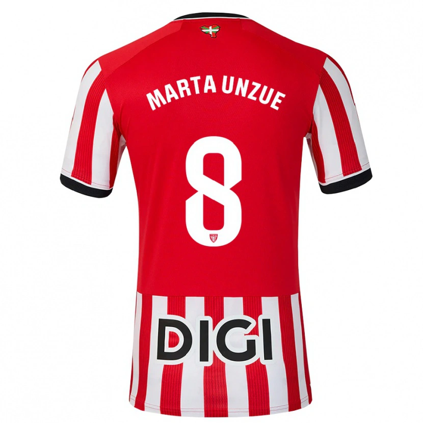 Danxen Hombre Camiseta Marta Unzué Urdániz #8 Rojo Negro Blanco 1ª Equipación 2026/27 La Camisa